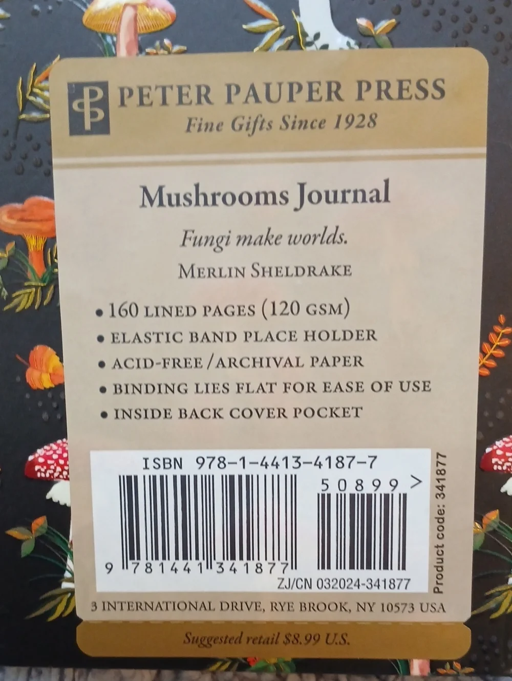 Peter Pauper Press Mushrooms Journal